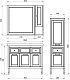 ASB-Woodline Тумба с раковиной Гранда 105 антикварный орех – фотография-17