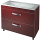 Какса-а Мебель для ванной Хилтон 100 напольная, бордо – фотография-12