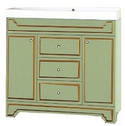 Misty Тумба с раковиной Praga 105 салатовый/патина – фотография-1