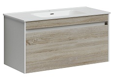 Sancos Тумба с раковиной Smart 100 дуб бардолино раковина Element 101 CN7003