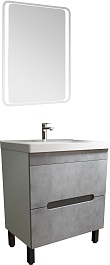 Mixline Мебель для ванной Честер 70 белая/бетон – фотография-1