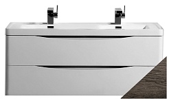 BelBagno Тумба с раковиной подвесная ANCONA-N-1200 Rovere Moro двухмоечная – фотография-1