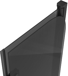 Teymi Шторка на ванну Anni 100x140 профиль черный матовый стекло тонированное – фотография-3