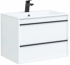 Aquanet Мебель для ванной Lino 70 подвесная белая матовая – фотография-2