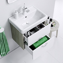 Aqwella Мебель для ванной Аликанте 55 с зеркальным шкафом – фотография-5