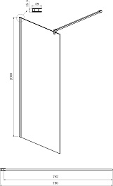 Ambassador Душевая перегородка Walk-In 80 15032224 – фотография-5