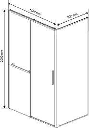 Vincea Душевой уголок Slim Soft 140x90 VSR-1SS9014CLG профиль золото брашированное стекло прозрачное – фотография-5