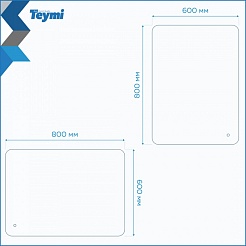 Teymi Зеркало Solli Oreol Pro 60/80 LED сенсор T20259 – фотография-6