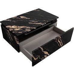 Cezares Тумба с раковиной Slider 80 с 2 ящиками подвесная чёрный фьюжн – фотография-12