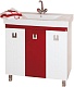 Misty Мебель для ванной Эллада 75 красно-белая – фотография-6