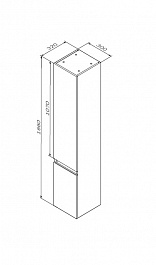 Am.Pm Пенал для ванной X-Joy 30 подвесной – фотография-2