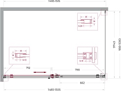 BelBagno Душевой уголок Soft Close-2 SOFT_CLOSE-2-AH-1-150/100-C-GM 150x100 профиль оружейная сталь стекло прозрачное – фотография-12