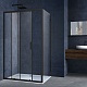Vincea Душевой уголок Alpha 110x90 VSR-3AL9011CLB профиль черный стекло прозрачное – фотография-7