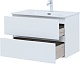 Aquanet Тумба с раковиной Алвита New 80 Flat подвесная белая матовая – фотография-29