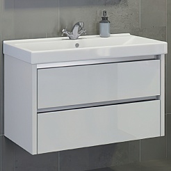 Comforty Мебель для ванной Дублин 90 подвесная белая – фотография-6