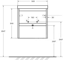BelBagno Тумба с раковиной Kraft 39 50 подвесная Bianco Opaco – фотография-17