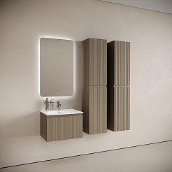 Sancos Тумба с раковиной Code 60 серо-бежевая раковина Sabo 60 CN13001 – фотография-3