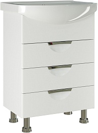 Mixline Тумба с раковиной Этьен 60 белая – фотография-1