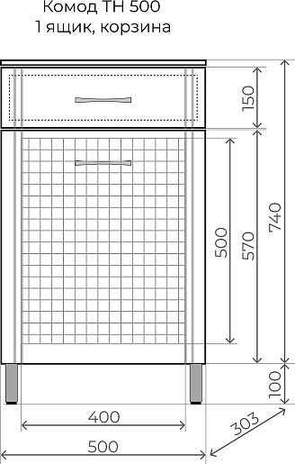 Style Line Тумба напольная Эко Стандарт ТН 500 белая – картинка-5