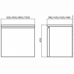 BelBagno Мебель для ванной ENERGIA 60 Bianco Lucido, 1 ящик – фотография-7