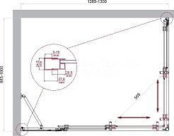 BelBagno Душевой уголок Luce 130/100 LUCE-AH-21-130/100-C-Cr профиль хром стекло прозрачное – фотография-6