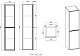 Vincea Шкаф пенал Elise 35 подвесной серый матовый – картинка-10