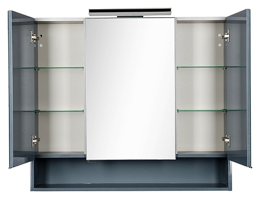 Aquanet Зеркальный шкаф "Виго 100" сине-серый – фотография-6