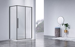 Vincea Душевой уголок Slim-N 130x90 VSR-4SN9013CLB профиль черный стекло прозрачное – фотография-3
