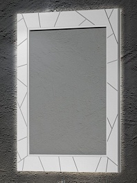  Зеркало для ванной Луиджи 70 белый матовый – фотография-1