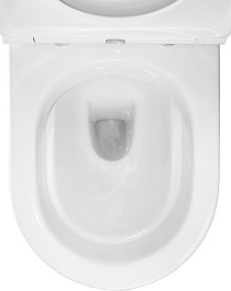 Azario Унитаз-компакт Kano 93590 безободковый с бачком с сиденьем микролифт белый – фотография-11