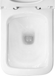 Azario Унитаз-компакт Glory AZ-49 безободковый с бачком с сиденьем микролифт белый – фотография-11