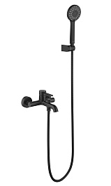 Aquatek Смеситель для ванны с душем Европа AQ1349MB матовый черный – фотография-1