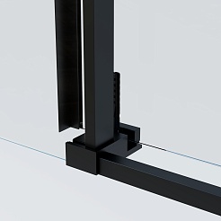 Vincea Душевой уголок Soft 2 140x80 VSR-3SO28014CLB профиль черный стекло прозрачное – фотография-7