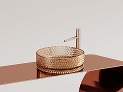 Ceramicanova Мебельная раковина Cristal 36 CN6058 бежевая – фотография-3