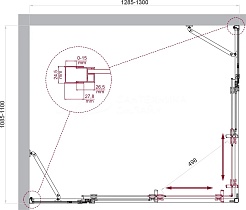 BelBagno Душевой уголок Luce 130/110 LUCE-AH-22-130/110-C-Cr профиль хром стекло прозрачное – фотография-5