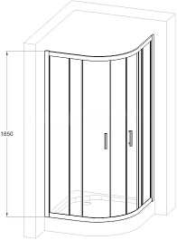 Royal Bath Душевой уголок 90/90 HKD RB 90 HKD-C – фотография-4