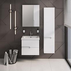 Runo Тумба под раковину Стокгольм 60 подвесная белая – фотография-3