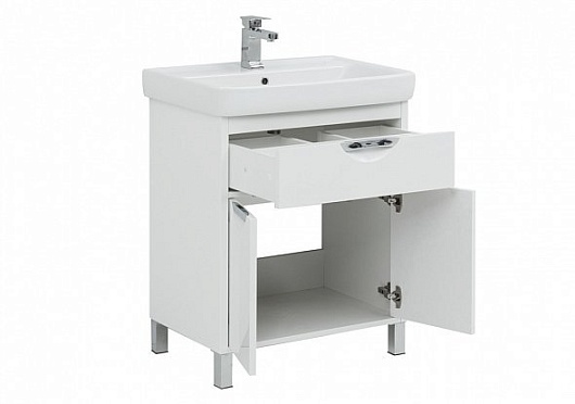 Aquanet Тумба с раковиной Гретта 70 new, белый – картинка-7
