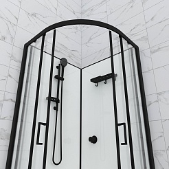 Triton Душевая кабина Прайм-Блэк-Вельвет 90x90 А без крыши – фотография-5