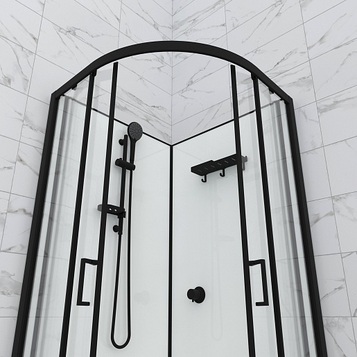 Triton Душевая кабина Прайм-Блэк-Вельвет 90x90 А без крыши – картинка-5