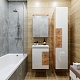 Бриклаер Мебель для ванной Форест 50 подвесная белый/дуб золотой – фотография-18