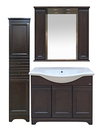 Misty Мебель для ванной Рим 85, зеркало-шкаф – фотография-13