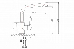 Zorg Смеситель для кухни "Clean Water ZR 313 YF-33" чёрный металлик – фотография-2