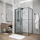 Grossman  Душевой уголок Galaxy 100x90x195 профиль черный матовый стекло прозрачное – картинка-19
