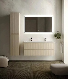 Sancos Мебель для ванной Snob R 120 beige soft для двоих – фотография-3