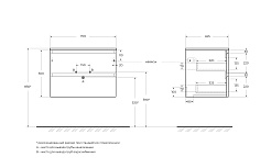BelBagno Тумба с раковиной Kraft 70 подвесная Еловый матовый – фотография-4