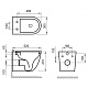 BelBagno Унитаз подвесной Senso-R BB017CHR/BB865SC безободковый – фотография-8
