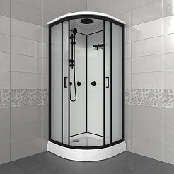 Triton Душевая кабина Прайм-Блэк-Вельвет 90x90 А – фотография-4