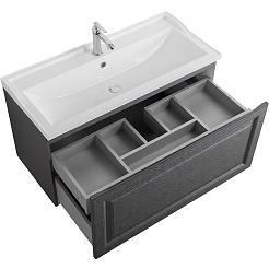 Cezares Тумба под раковину Giubileo 100 подвесная титан – фотография-4