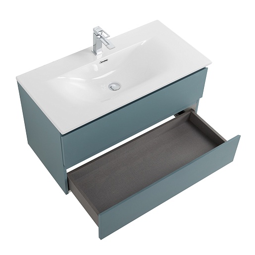 BelBagno Тумба под раковину Kraft 90 подвесная Голубой матовый – картинка-7